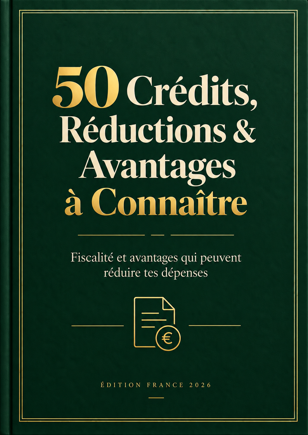 Couverture de l'ebook 50 Crédits, Réductions & Avantages à Connaître