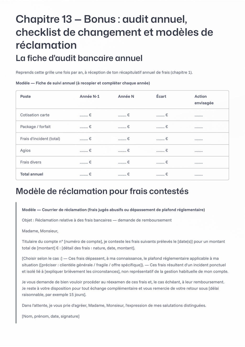 Banques - Arrête de Payer pour Rien